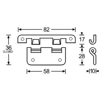 Adam Hall 2252 zsanér