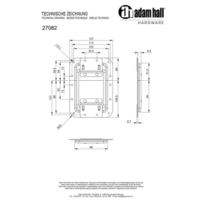 Adam Hall 27082 kitámasztó