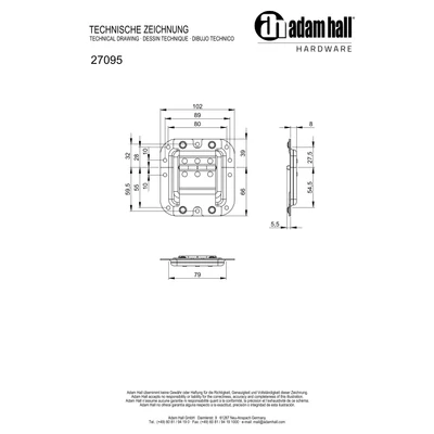 Adam Hall 27095 kitámasztó