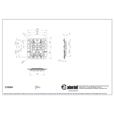 Adam Hall 27096H kitámasztó