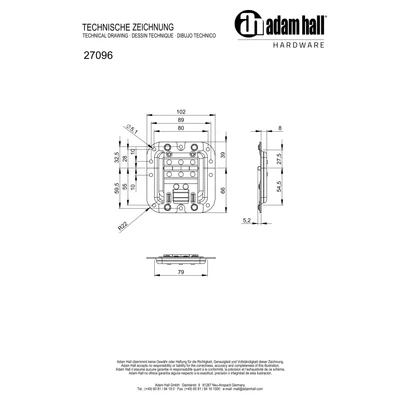 Adam Hall 27096 kitámasztó