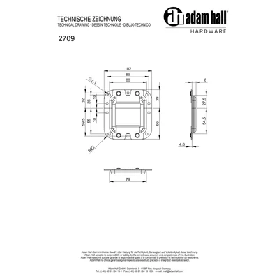 Adam Hall 2709 kitámasztó