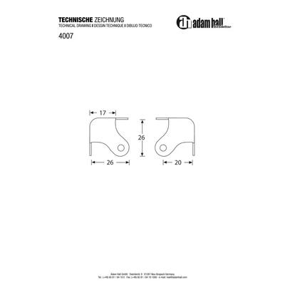 Adam Hall 4007 sarok