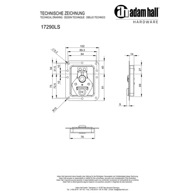 Adam Hall 17290LS pillangózár