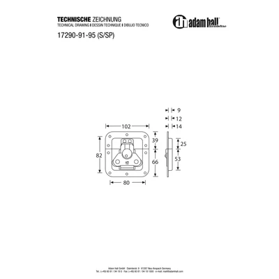 Adam Hall 17290SP pillangózár