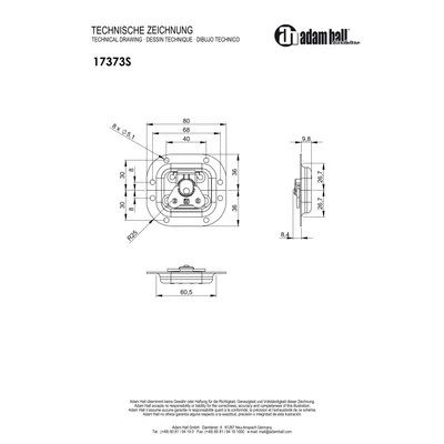 Adam Hall 17373S pillangózár