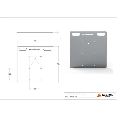 Admiral Staging WAVLBP073A acél talp, 30-as hídelemekhez